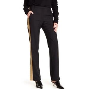 Tibi Tropical wool straight leg tuxedo trousers....size 0.Retail: $375